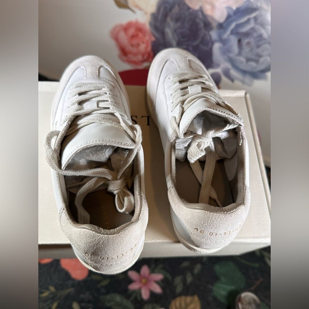 New ALLSAINTS Thelma Sneaker in White leather shoe designer - Picture 5 of 12